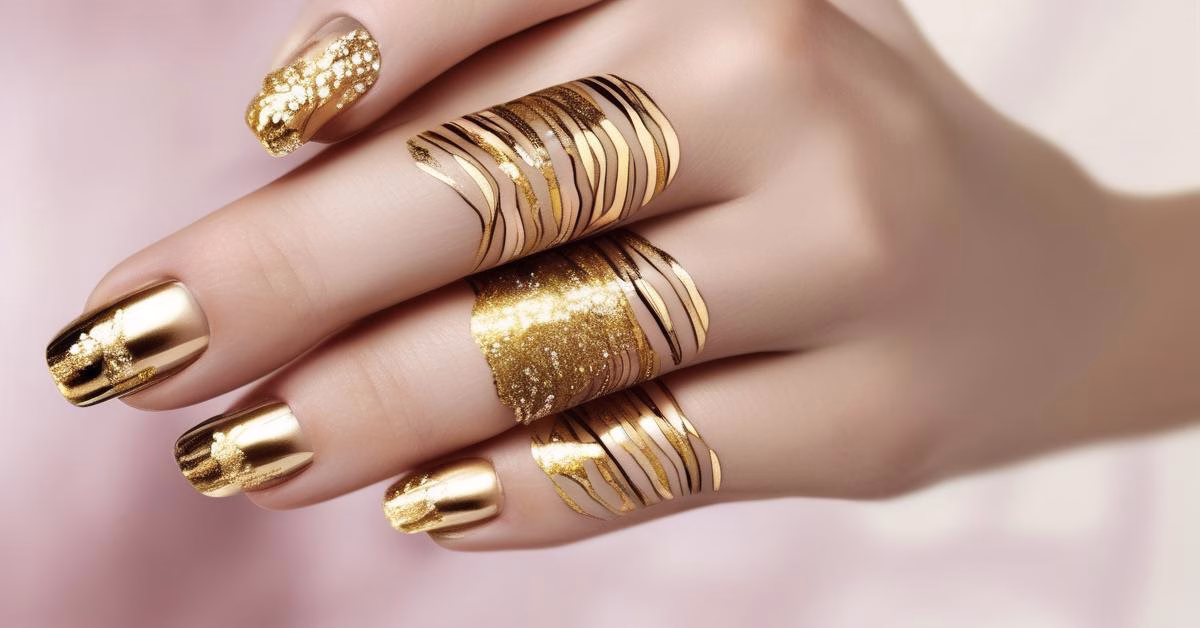 Paznokcie ze złotym akcentem: 15 eleganckich inspiracji na manicure